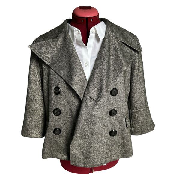 Classiques Entier Women’s Size S/M Wool Blend Double Breasted Cropped Jacket - Picture 3 of 8